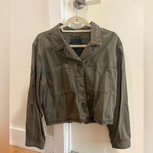 Sanctuary Tan Utility Jacket Cropped Lightweight